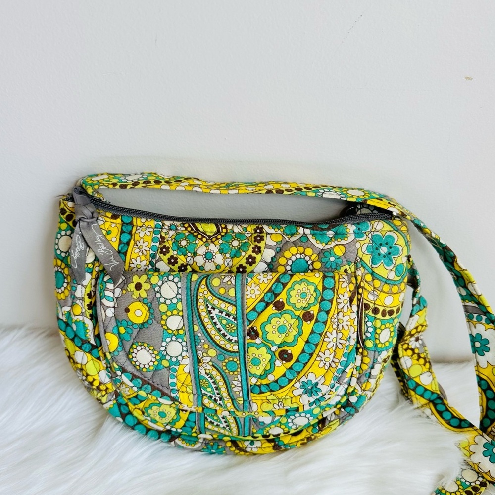 Vera Bradley Lizzy Lemon Parfait Yellow Crossbody Bag - Picture 2 of 16